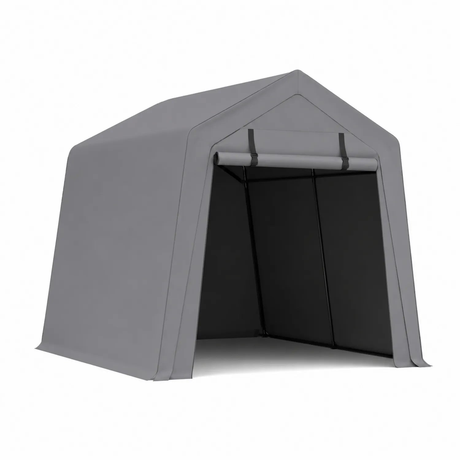 Namiotowy Schowek Stalowy PVC Szary 300x375x240 cm