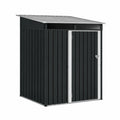 Domek ogrodowy metalowy stalowy 213x130x173 cm Antracyt