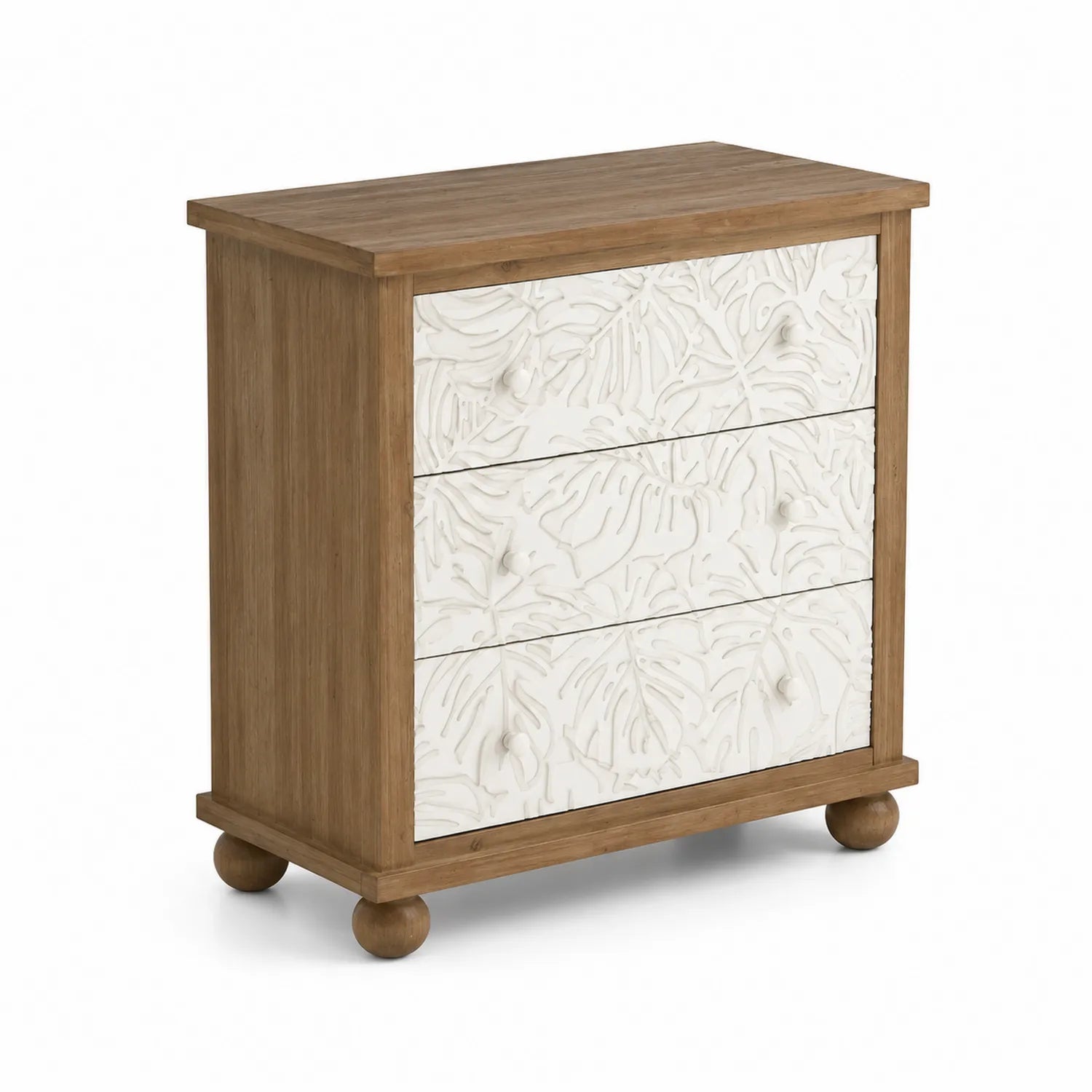 Komoda drewniana z reliefem 70x40x80 cm